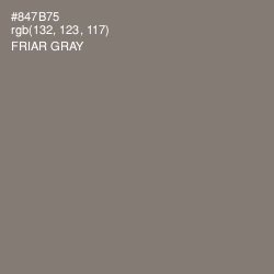 #847B75 - Friar Gray Color Image